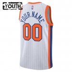 Maillot NBA New York Knicks Personnalisable Nike 2024-25 City Edition Blanc Swingman - Enfant